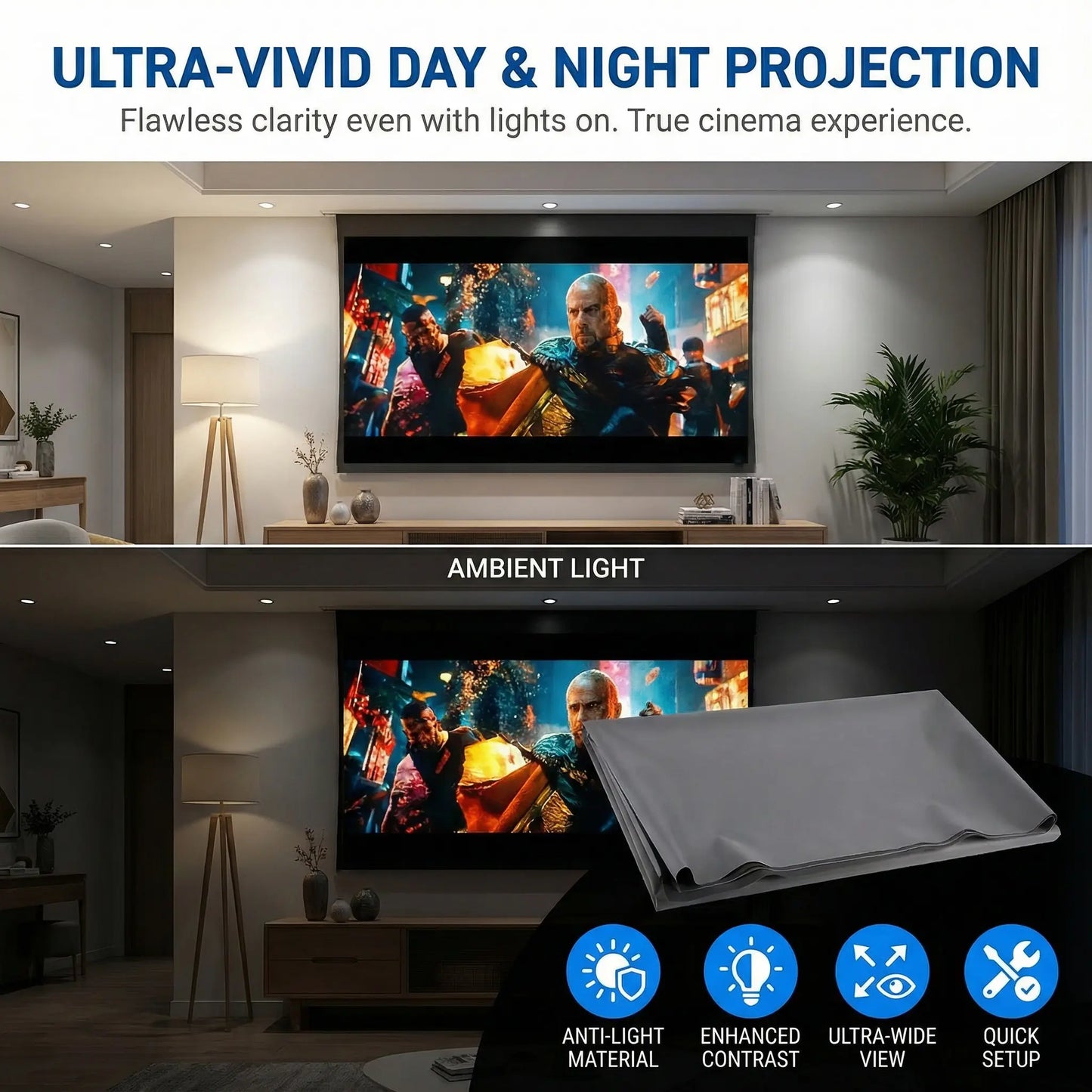 Foldable Home Theater Screen